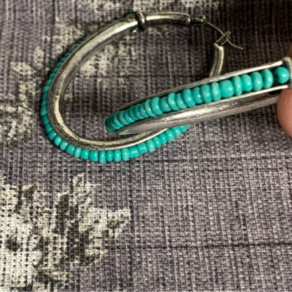 Costume Earrings Turquoise Oval Earrings - Picture 8 of 14